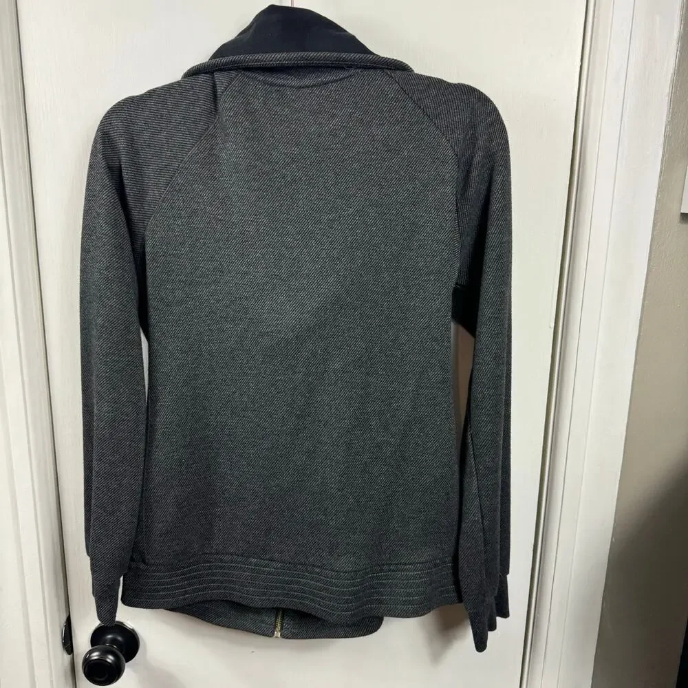Guess Funnel Cowl Neck Shawl Collar Zip-Up Sweatshirt Sweater Jacket, Size Large